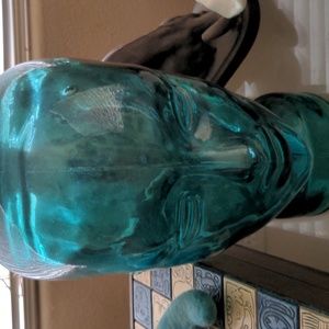 Vintage glass wig display mannequin head